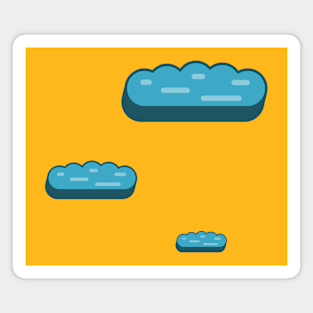 Blue Summer Clouds Magnet